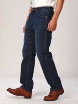 FRONTIER FIT EVERYDAY WITH WRANGLER COLLECTION MID RISE COMFORT MEN'S JEANS MID INDIGO