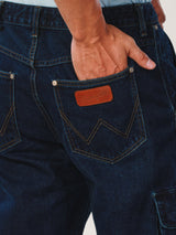 FRONTIER FIT EVERYDAY WITH WRANGLER COLLECTION MID RISE COMFORT MEN'S JEANS DARK INDIGO