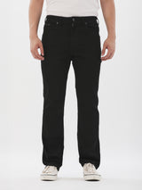 กางเกงยีนส์ผู้ชาย TEXAS SLIM FIT เอวกลาง ทรงเข้ารูป สีดำ