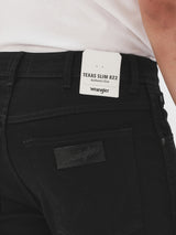 กางเกงยีนส์ผู้ชาย TEXAS SLIM FIT เอวกลาง ทรงเข้ารูป สีดำ