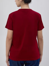 REGULAR FIT WOMEN'S SHORT SLEEVE T-SHIRT RED