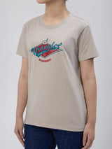 REGULAR FIT WOMEN'S SHORT SLEEVE T-SHIRT BEIGE