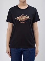 REGULAR FIT WOMEN'S SHORT SLEEVE T-SHIRT BLACK