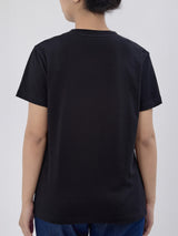 REGULAR FIT WOMEN'S SHORT SLEEVE T-SHIRT BLACK