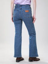 BOOTCUT FIT HIGH RISE REGULAR-BOOTCUT WOMEN'S JEANS MID INDIGO