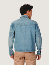 REGULAR FIT EVERYDAY WITH WRANGLER COLLECTION MEN'S DENIM JACKET LIGHT INDIGO