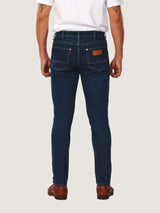 กางเกงยีนส์ผู้ชาย คอลเลคชั่น EVERYDAY WITH WRANGLER LARSTON FIT เอวต่ำ ทรงเข้ารูป สียีนส์กลาง