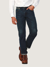 กางเกงยีนส์(ริมทอง)ผู้ชาย คอลเลคชั่น EVERYDAY WITH WRANGLER 13MWZ FIT เอวกลาง ทรงตรง สียีนส์เข้ม