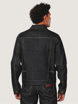 REGULAR FIT EVERYDAY WITH WRANGLER COLLECTION MEN'S DENIM JACKET (GOLD SELVEDGE) RAW DENIM