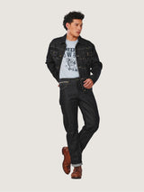REGULAR FIT EVERYDAY WITH WRANGLER COLLECTION MEN'S DENIM JACKET (GOLD SELVEDGE) RAW DENIM