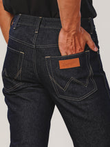 กางเกงยีนส์ผู้ชาย คอลเลคชั่น EVERYDAY WITH WRANGLER TEXAS FIT เอวกลาง ทรงตรง สียีนส์ผ้าดิบ