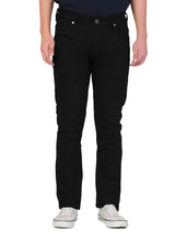 กางเกงยีนส์ผู้ชาย SPENCER FIT เอวต่ำ ทรงเข้ารูป สีดำ