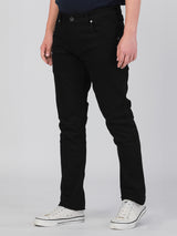 กางเกงยีนส์ผู้ชาย SPENCER FIT เอวต่ำ ทรงเข้ารูป สีดำ