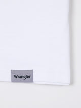 เสื้อยืดแขนสั้นผู้ชาย ทรงตรง สีขาว