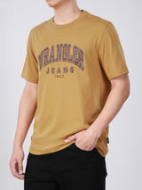 เสื้อยืดแขนสั้นผู้ชาย ทรงตรง สีเหลือง