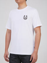 เสื้อยืดแขนสั้นผู้ชาย ทรงตรง สีขาว