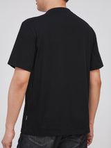 เสื้อยืดแขนสั้นผู้ชาย ทรงตรง สีดำ