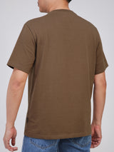 REGULAR FIT MEN'S SHORT SLEEVE T-SHIRT BROWN