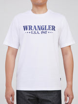 เสื้อยืดแขนสั้นผู้ชาย ทรงตรง สีขาว
