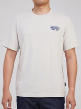 เสื้อยืดแขนสั้นผู้ชาย ทรงตรง สีเบจ