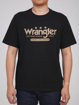 REGULAR FIT MEN'S SHORT SLEEVE T-SHIRT BLACK