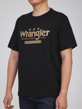 REGULAR FIT MEN'S SHORT SLEEVE T-SHIRT BLACK