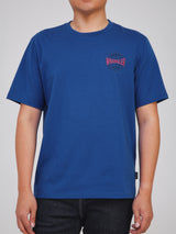เสื้อยืดแขนสั้นผู้ชาย ทรงตรง สีน้ำเงิน
