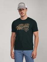 REGULAR FIT MEN'S SHORT SLEEVE T-SHIRT DARK GREEN