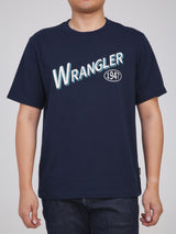 เสื้อยืดแขนสั้นผู้ชาย ทรงตรง สีกรมท่า