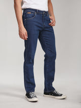 กางเกงยีนส์ผู้ชาย TEXAS SLIM FIT เอวกลาง ทรงเข้ารูป สียีนส์กลาง