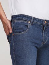 SPENCER FIT LOW RISE SLIM MEN'S JEANS MID INDIGO