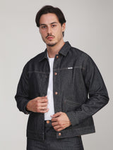 REGULAR FIT MEN'S DENIM JACKET DARK INDIGO