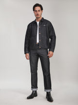 REGULAR FIT MEN'S DENIM JACKET DARK INDIGO