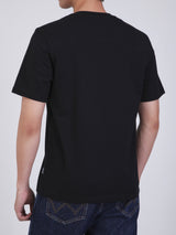 เสื้อยืดแขนสั้นผู้ชาย ทรงตรง สีดำ