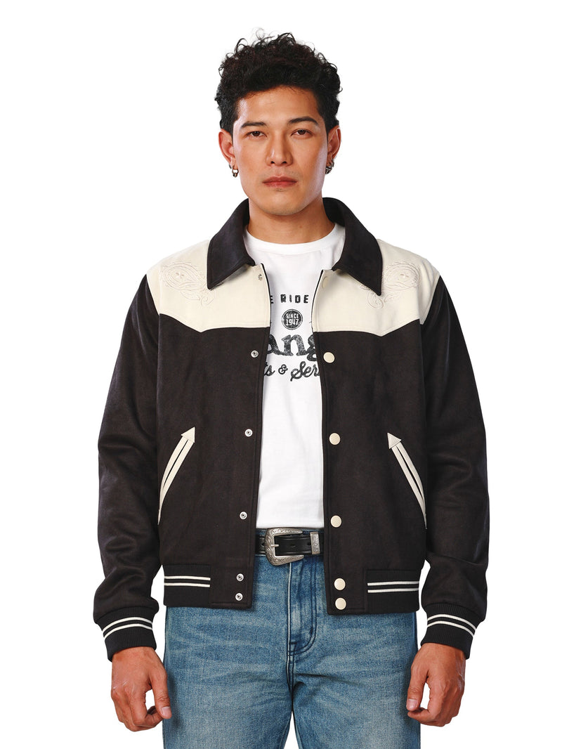 เสื้อแจ็คเก็ตผู้ชาย คอลเลคชั่น EVERYDAY WITH WRANGLER ทรงตรง สียีนส์มิดไนท์