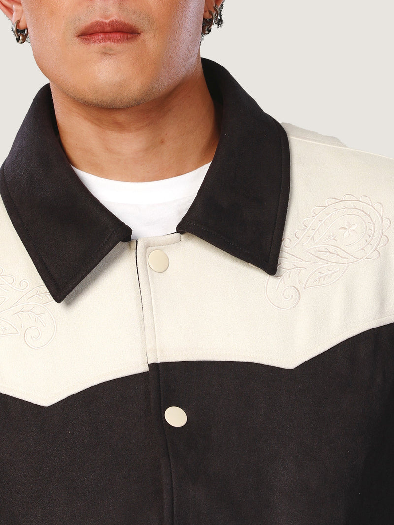เสื้อแจ็คเก็ตผู้ชาย คอลเลคชั่น EVERYDAY WITH WRANGLER ทรงตรง สียีนส์มิดไนท์