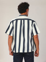 REGULAR FIT EVERYDAY WITH WRANGLER COLLECTION MEN'S SHIRT SHORT SLEEVE BLUE STRIPE