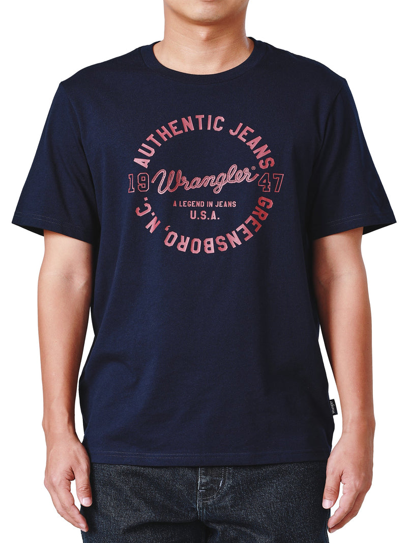 REGULAR FIT MEN'S TEE SHORT SLEEVE NAVY