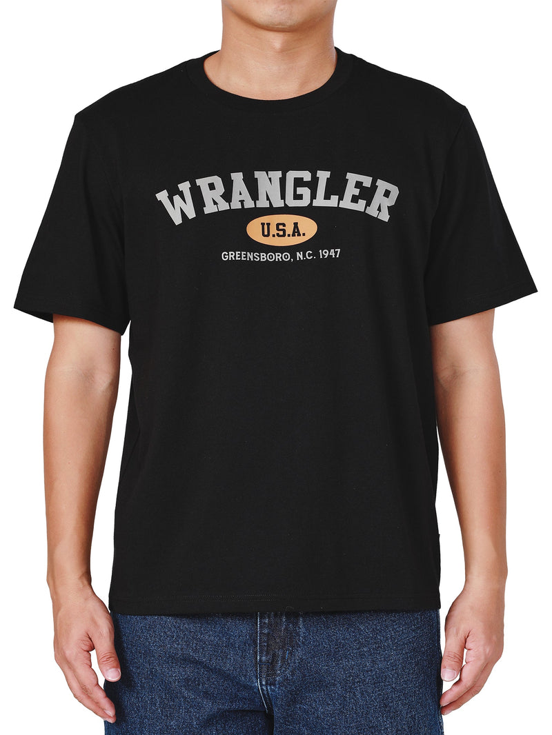 REGULAR FIT MEN'S TEE SHORT SLEEVE BLACK