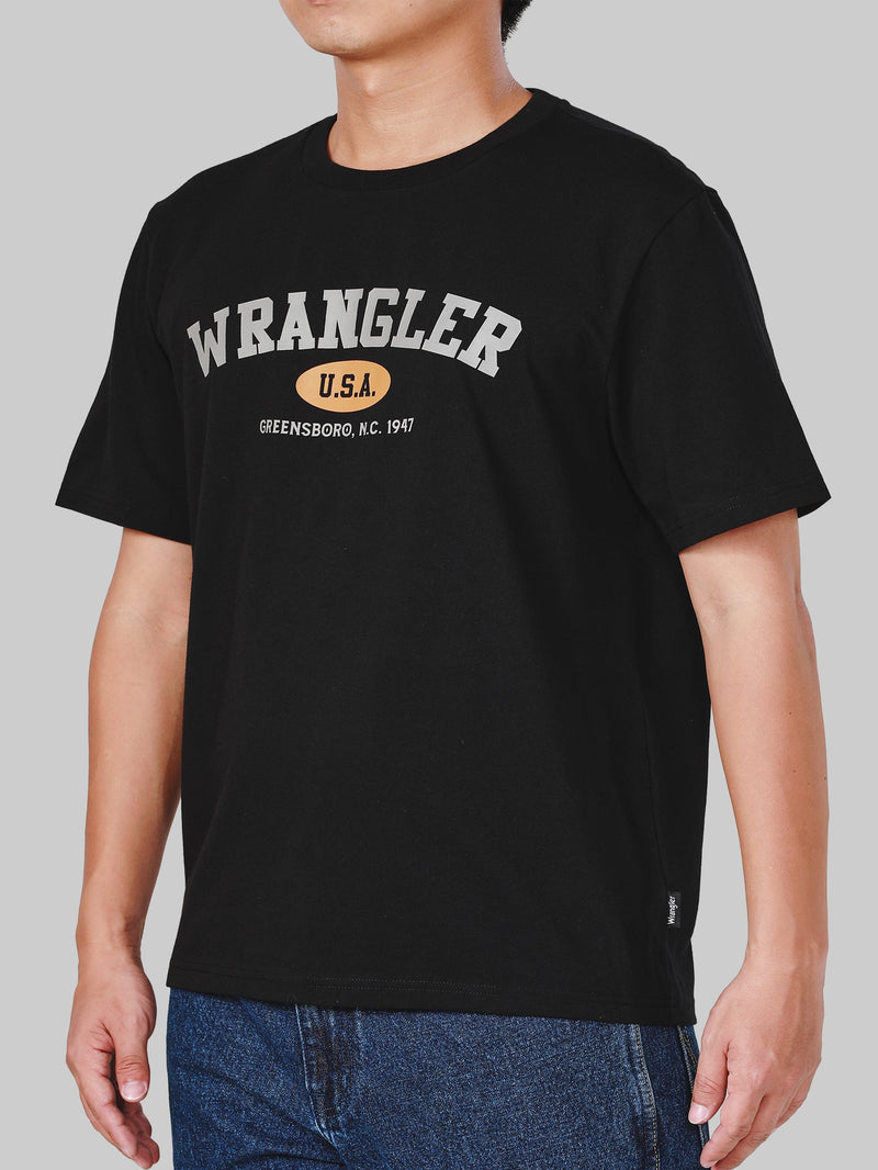 REGULAR FIT MEN'S TEE SHORT SLEEVE BLACK