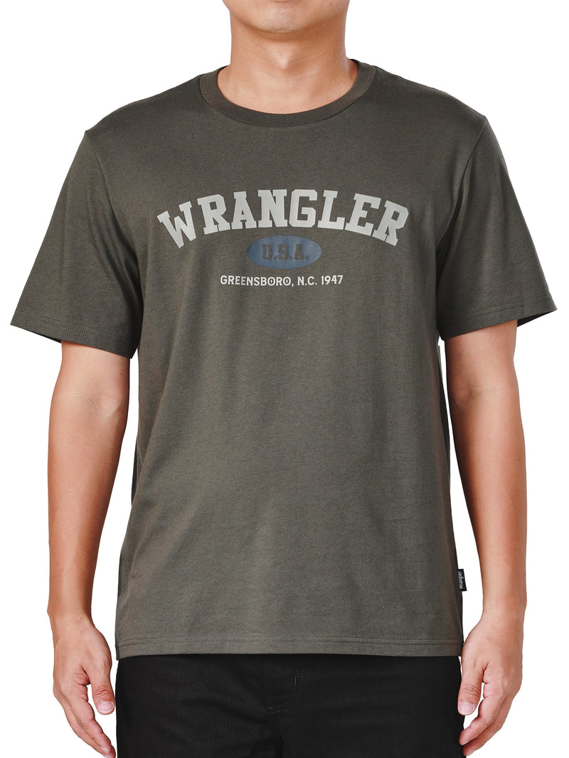 REGULAR FIT MEN'S TEE SHORT SLEEVE OLIVE GREEN