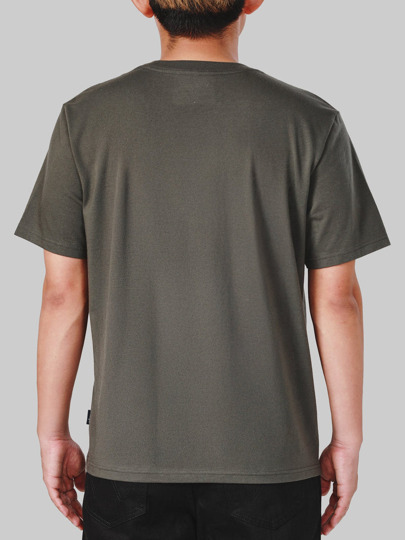 REGULAR FIT MEN'S TEE SHORT SLEEVE OLIVE GREEN
