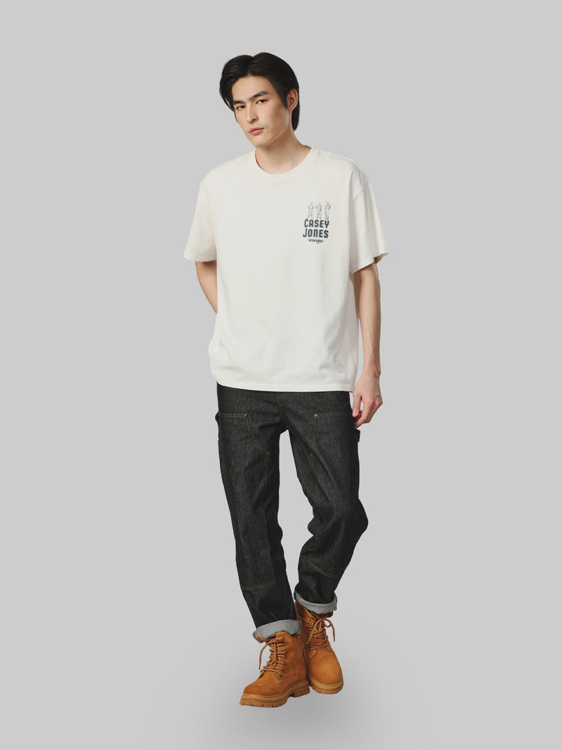 OVERSIZE FIT CASEY JONES COLLECTION MEN'S TEE SHORT SLEEVE OFF-WHITE