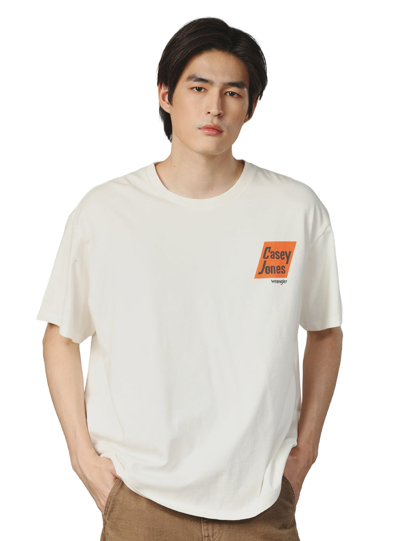 OVERSIZE FIT CASEY JONES COLLECTION MEN'S TEE SHORT SLEEVE OFF-WHITE