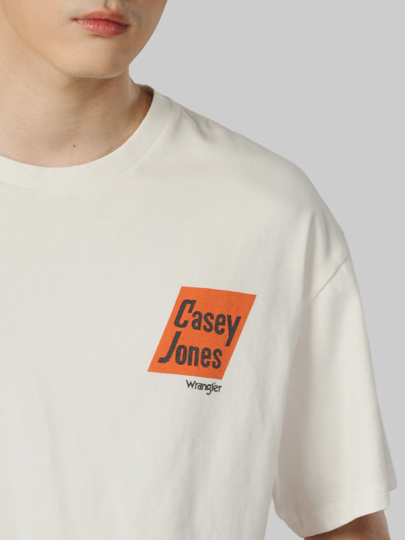 OVERSIZE FIT CASEY JONES COLLECTION MEN'S TEE SHORT SLEEVE OFF-WHITE