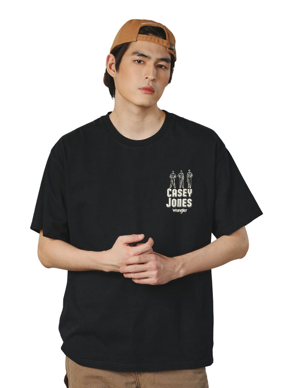 เสื้อยืดแขนสั้นผู้ชาย คอลเลคชั่น CASEY JONES OVERSIZE FIT สีกรมท่า