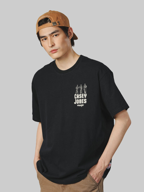 เสื้อยืดแขนสั้นผู้ชาย คอลเลคชั่น CASEY JONES OVERSIZE FIT สีกรมท่า