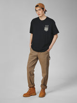 OVERSIZE FIT CASEY JONES COLLECTION MEN'S TEE SHORT SLEEVE NAVY