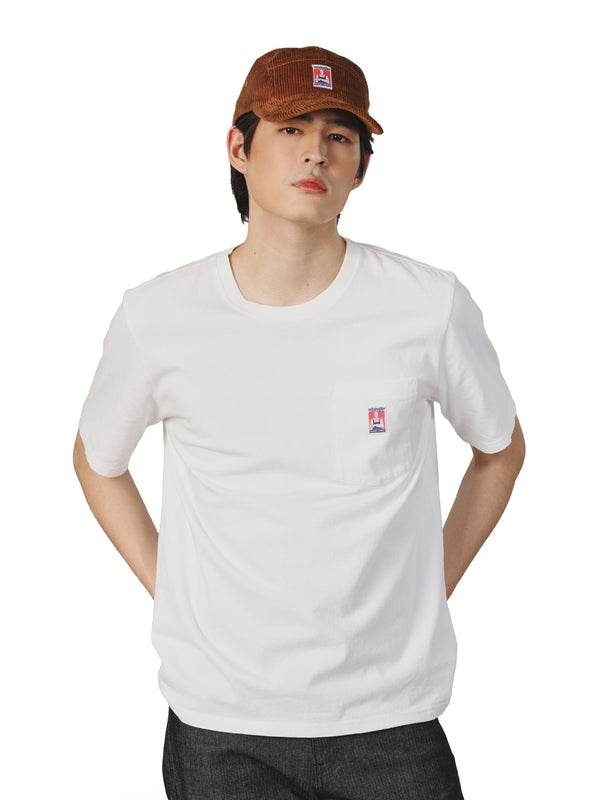 เสื้อยืดแขนสั้นผู้ชาย คอลเลคชั่น CASEY JONES ทรงตรง สีขาว