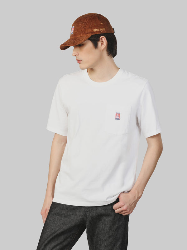 เสื้อยืดแขนสั้นผู้ชาย คอลเลคชั่น CASEY JONES ทรงตรง สีขาว